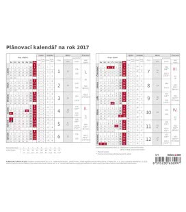 Table calendar Planning card 2017