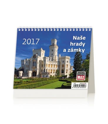 Tischkalender MiniMax Naše hrady a zámky 2017
