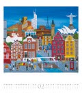 Wall calendar Naive Malerei 2017