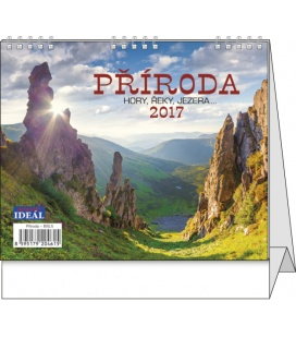 Desktop-Kalender - IDEÁL - Příroda, hory, řeky, jezera.... 2017