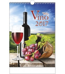 Nástěnný kalendář A3 - Víno 2017