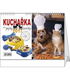 Stolní kalendář - Kuchařka pro pejsky a kočičky 2017