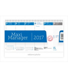 Stolní kalendář Maximanager modrý 2017
