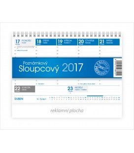 Stolní kalendář Poznámkový sloupcový 2017