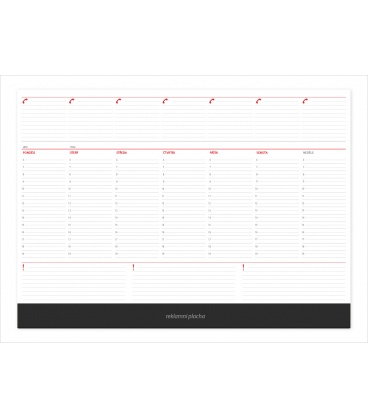 Tischkalender Mapový stolní blok červený 2017