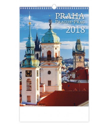 Nástěnný kalendář Praha/Prague/Prag 2018
