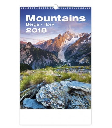 Nástěnný kalendář Hory - Mountains 2018