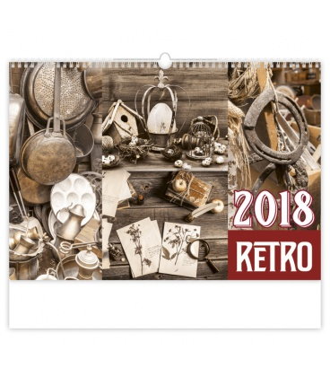 Nástěnný kalendář Retro 2018