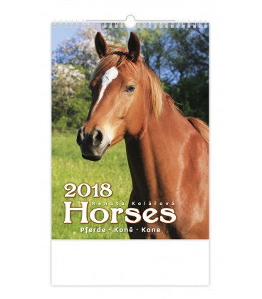 Wall calendar Koně - Horses 2018