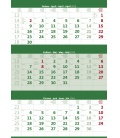 Nástěnný kalendář Tříměsíční zelený 2018