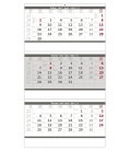 Wall calendar Grey  3 monthly - folded / Tříměsíční skládaný šedý 2018