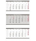 Nástěnný kalendář Tříměsíční skládaný šedý 2018