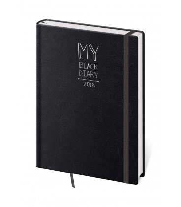 Daily diary A5 My Black with a rubber band 2018