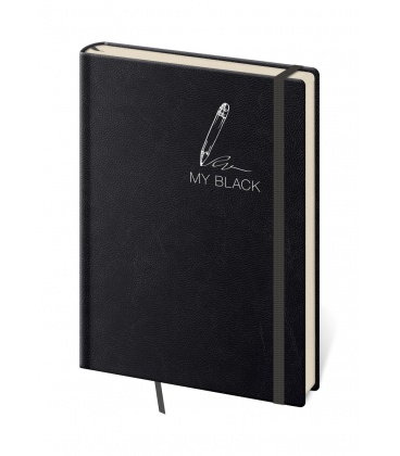Notepad - Zápisník My Black - lined M 2018
