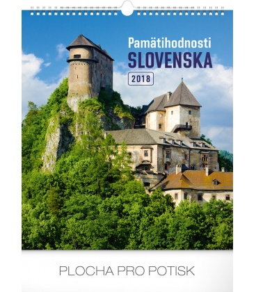 Wall calendar Pamätihodnosti Slovenska SK 2018