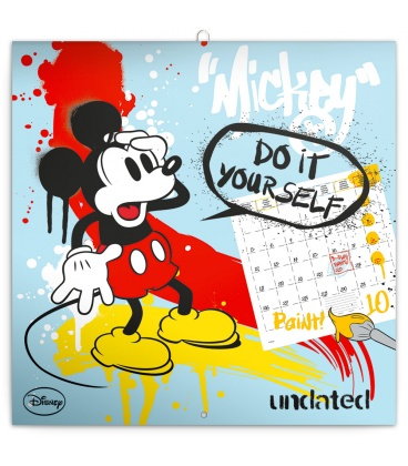 Nástěnný kalendář Mickey Mouse s omalovánkami, nedatovaný 2018