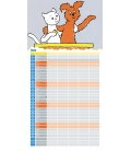 Nástěnný kalendář plánovací Pejsek a kočička 2018