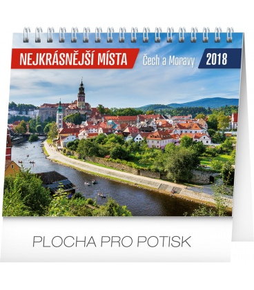 Tischkalender Nejkrásnější místa Čech a Moravy 2018