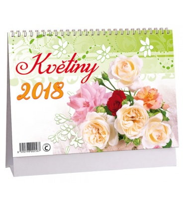 Table calendar  Květiny + znamení zvěrokruhu 2018