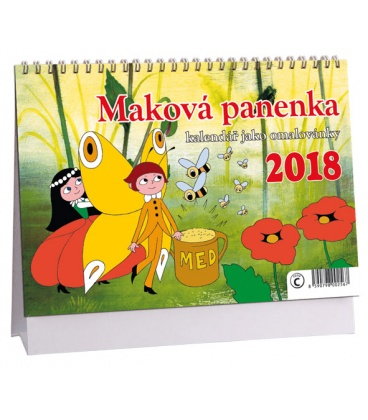Stolní kalendář Maková panenka - omalovánky 2018