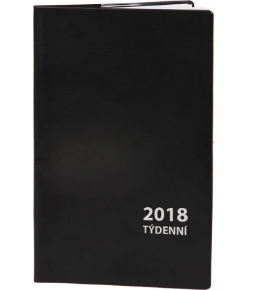 Pocket-Terminplaner vierzehntägig PVC- černý 2018