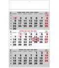 Nástěnný kalendář Tříměsíční - A3 (s mezinárodními svátky) - černý 2018