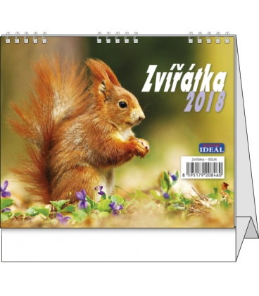 Stolní kalendář IDEÁL - Zvířátka 2018