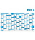 Nástěnný kalendář Nástěnný roční kalendář B1 - modrý 2018