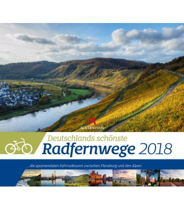 Nástěnný kalendář Nejkrásnější německé dálkové cyklotrasy /Deutschlands schö. Radfernwege