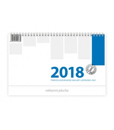 Stolní kalendář Podnikatelský modrý 2018