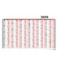 Wall calendar map A1 annual list formátu 990x678 mm 2018
