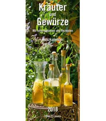 Nástěnný kalendář Plánovač Byliny a koření / Kräuter & Gewürze T&C 2018