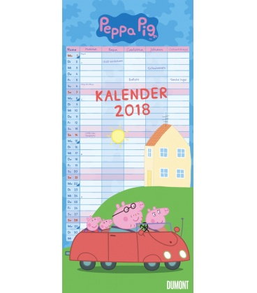 Wall calendar Familien Peppa Pig 2018