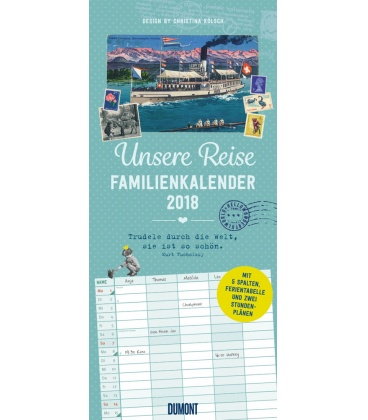 Wall calendar Familien Unsere Reise 2018
