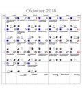 Wall calendar Der große Mondplaner (BK) 2018
