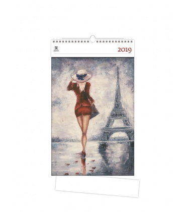 Nástěnný kalendář Paris 2019