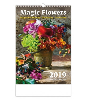 Wandkalender Magic Flowers/Magische Blumen/Živé květy/Živé kvety 2019