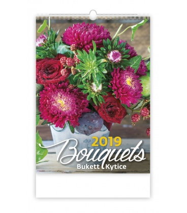 Wall calendar Bouquets/Bukett/Kytice 2019