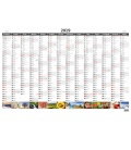 Wall calendar Yearly planing map A1 with pictures 2019