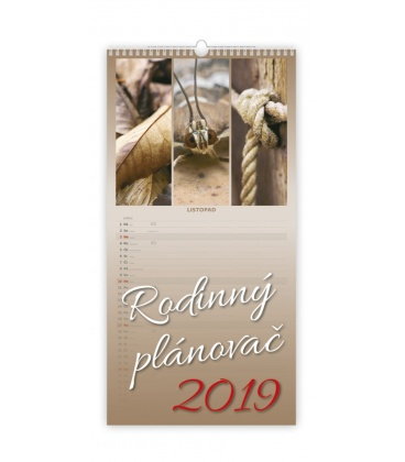 Wall calendar Family planing / Rodinný plánovač 2019