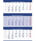 Nástěnný kalendář Tříměsíční modrý 2019