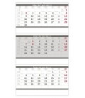 Wall calendar Grey 3 monthly - folded / Tříměsíční skládaný šedý 2019