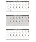 Nástěnný kalendář Tříměsíční  skládaný šedý 2019