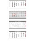 Wall calendar Grey 4 monthly - folded  / Čtyřměsíční skládaný šedý 2019