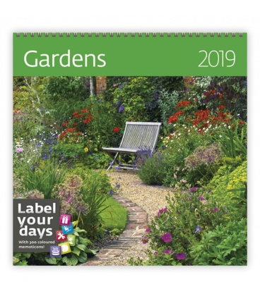 Wall calendar Gardens 2019