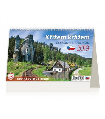 Stolní kalendář Křížem krážem Českou republikou 2019