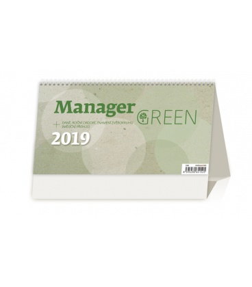 Tischkalender Manager Green 2019