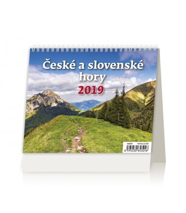 Tischkalender Minimax České a slovenské hory 2019