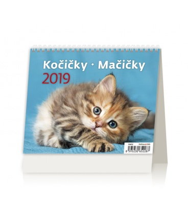 Stolní kalendář MiniMax Kočičky/Mačičky 2019