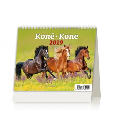 Tischkalender MiniMax Koně/Kone 2019